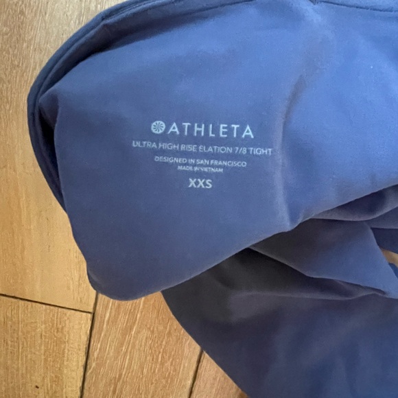 Like New XXS Athleta Ultra High Rise Elation 7/8 Blue Tight - Picture 8 of 11